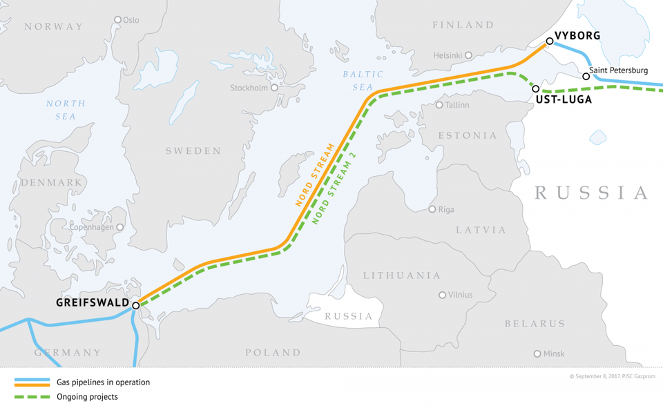 Nord Stream 2 Pipeline Map