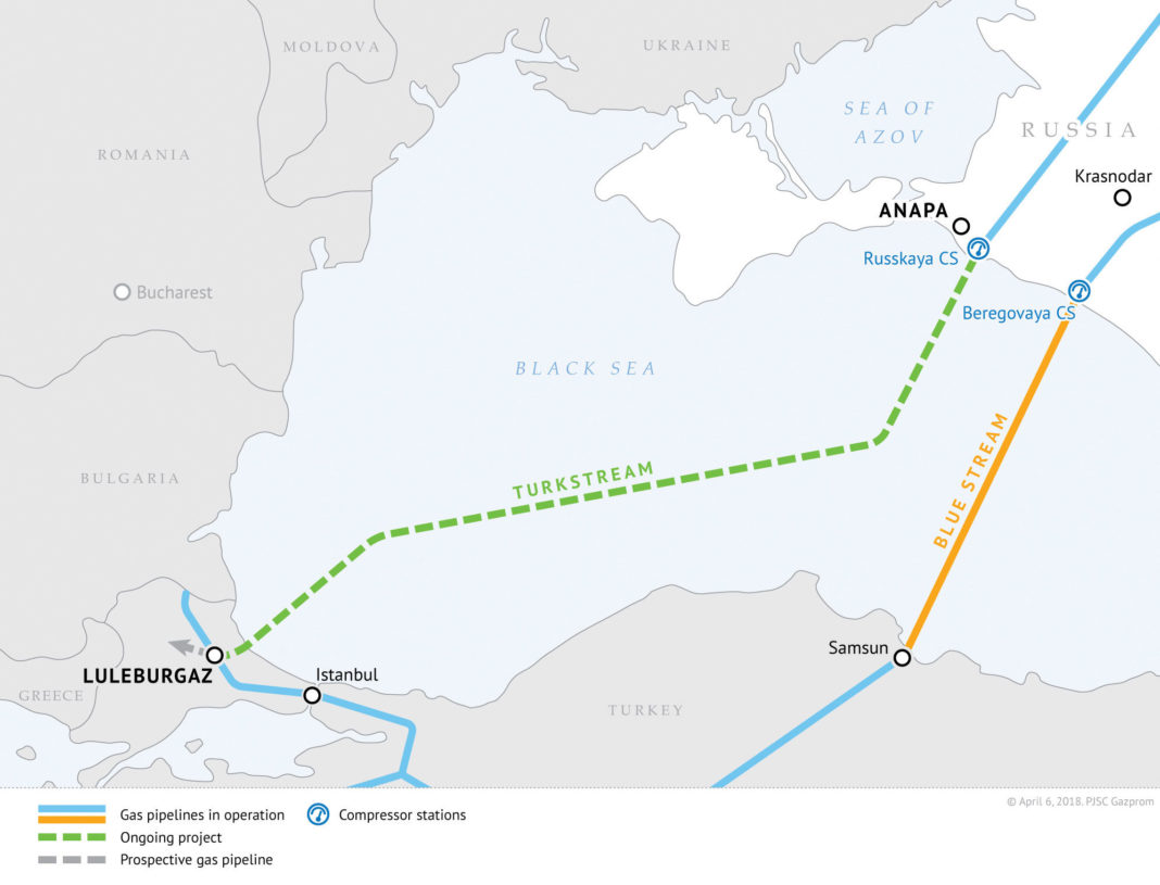 Map of Turkstream Pipeline