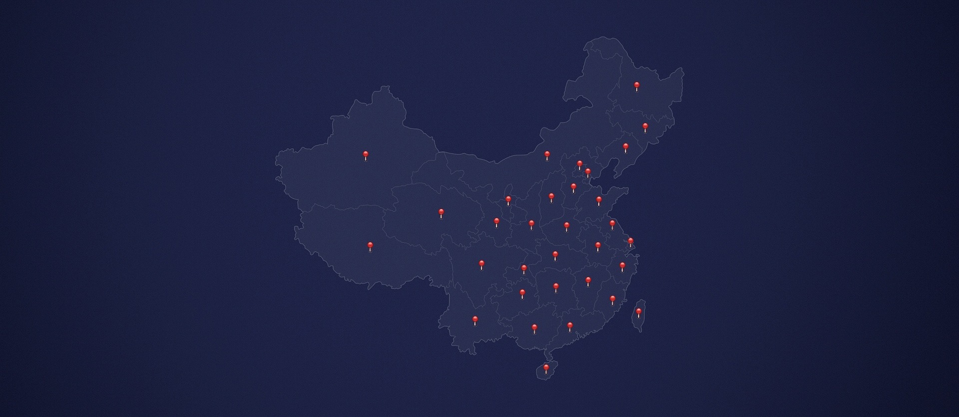 blue map of china