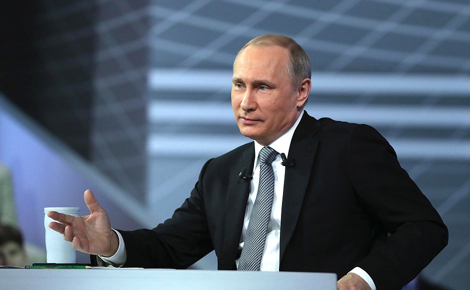 russian president Vladimir v. Putin announces run for president in 2018
