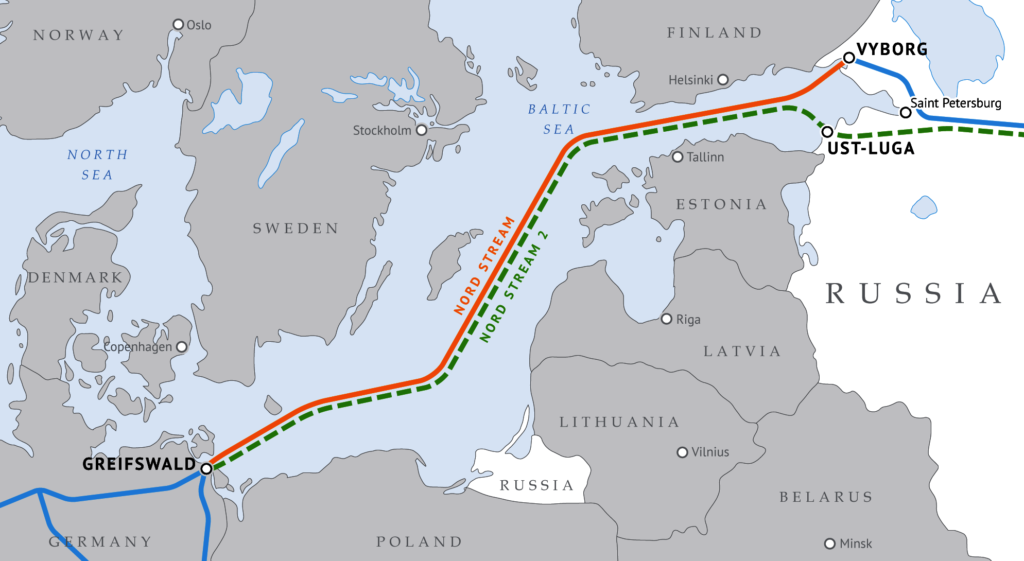 Nord Stream 1 And 2 Map - World Map