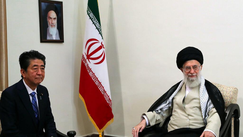 Japanese Prime Minister Shinzo Abe meeting with Iran's Supreme Leader Ali Khamenei in Tehran