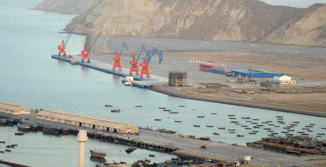 Gwadar Port in the Balochistan province of Pakistan, a key link between China's Belt and Road Initiative and the Maritime Silk Road projects.