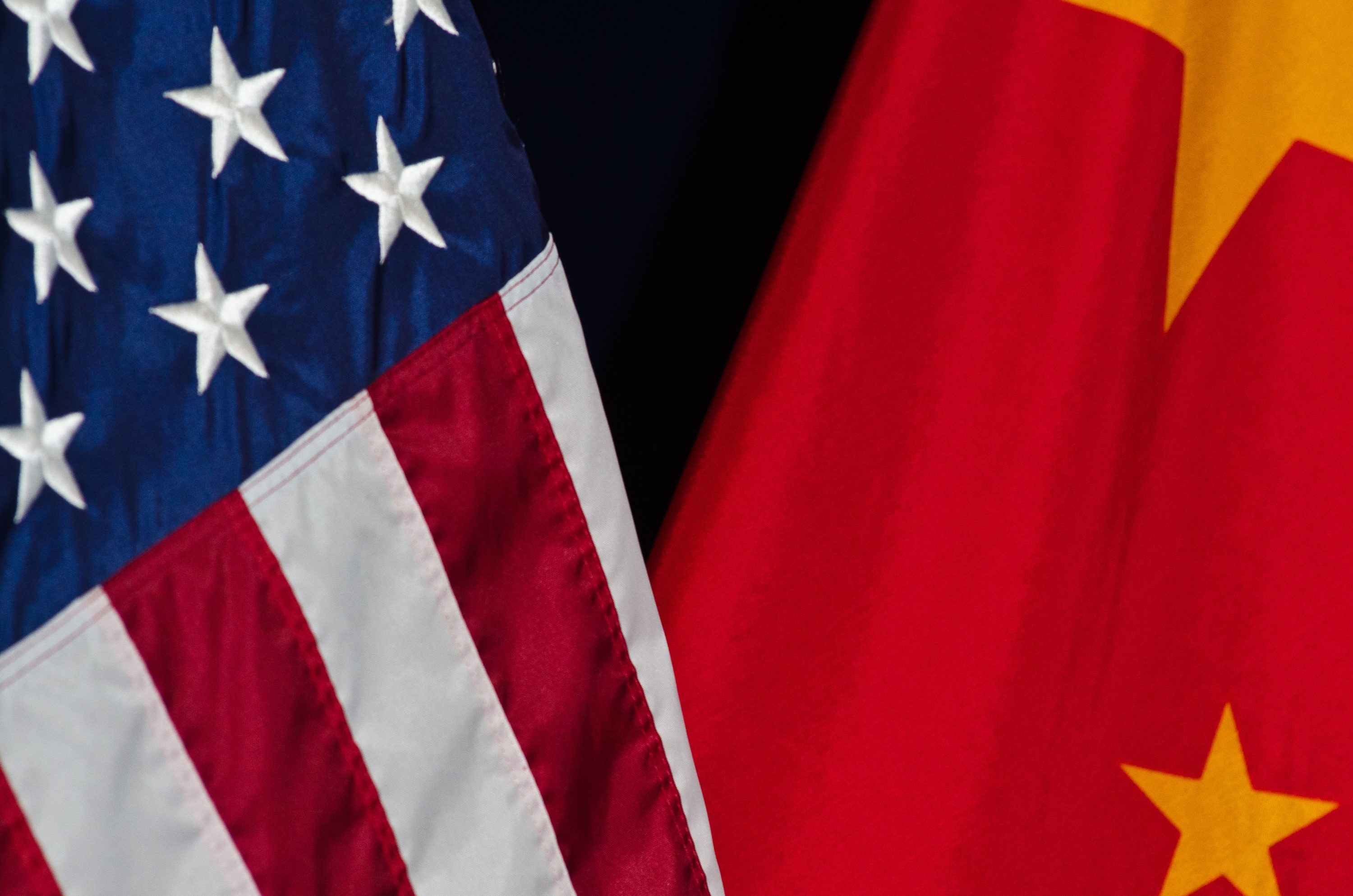Flags of the United States and China