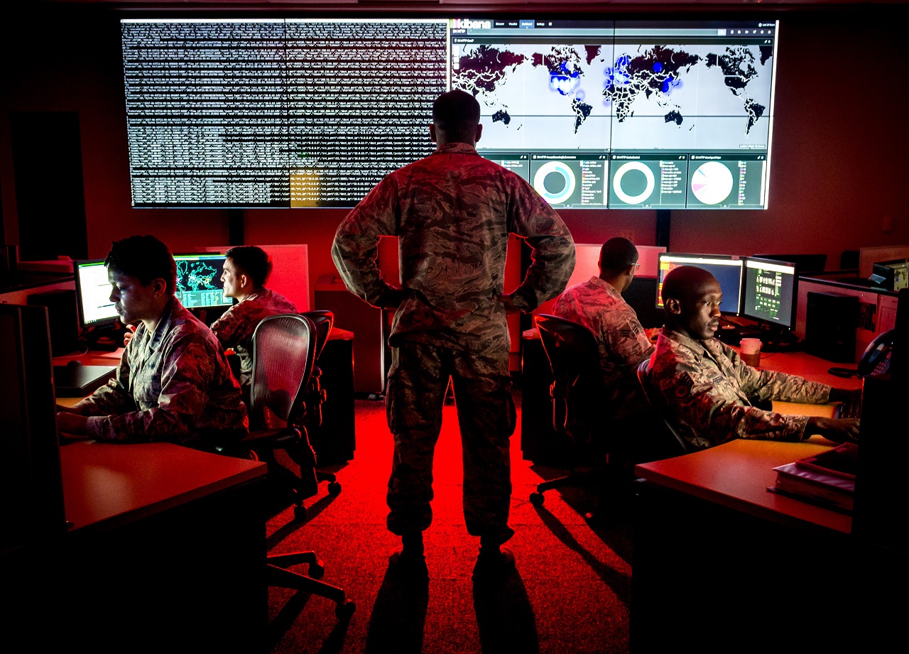 Cyber-warfare specialists of the 175th Cyberspace Operations Group of the Maryland Air National Guard
